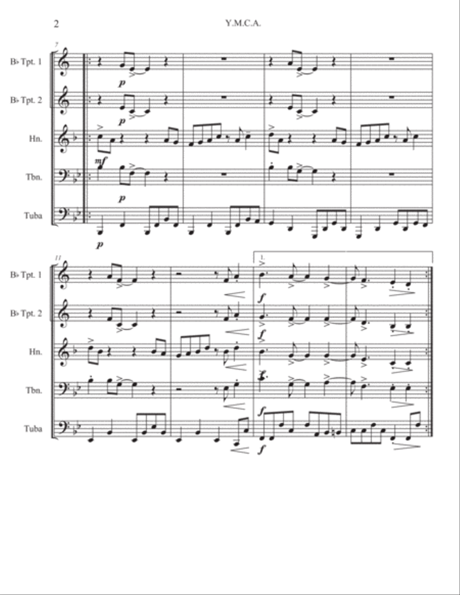 Y.M.C.A. Brass Quintet scores gallery preview page 3