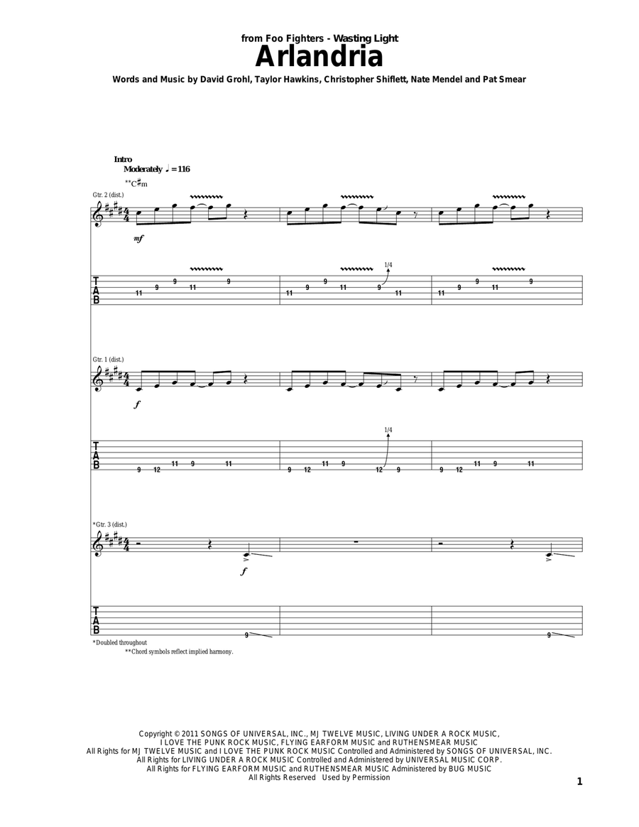 Arlandria Acoustic Guitar scores gallery preview page 1