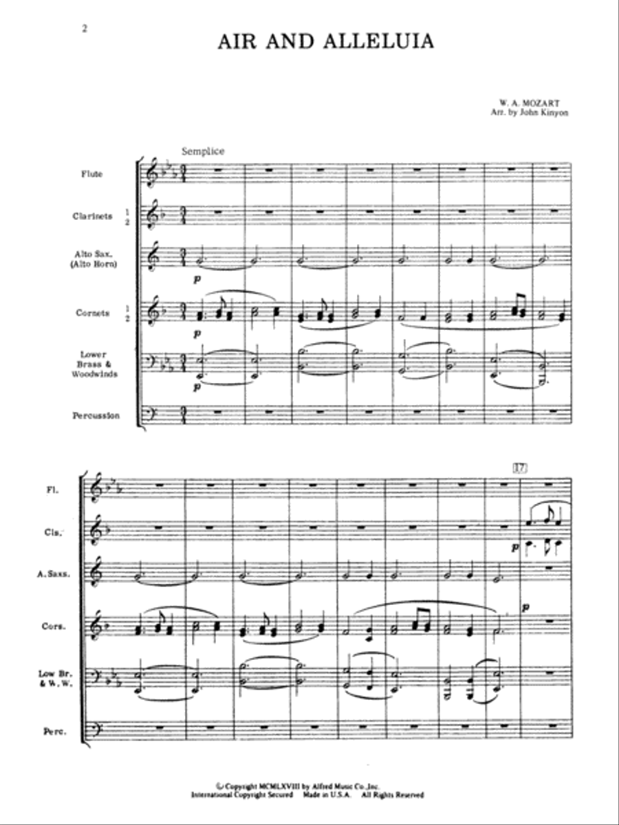 Air and Alleluia: Score Concert Band scores gallery preview page 2