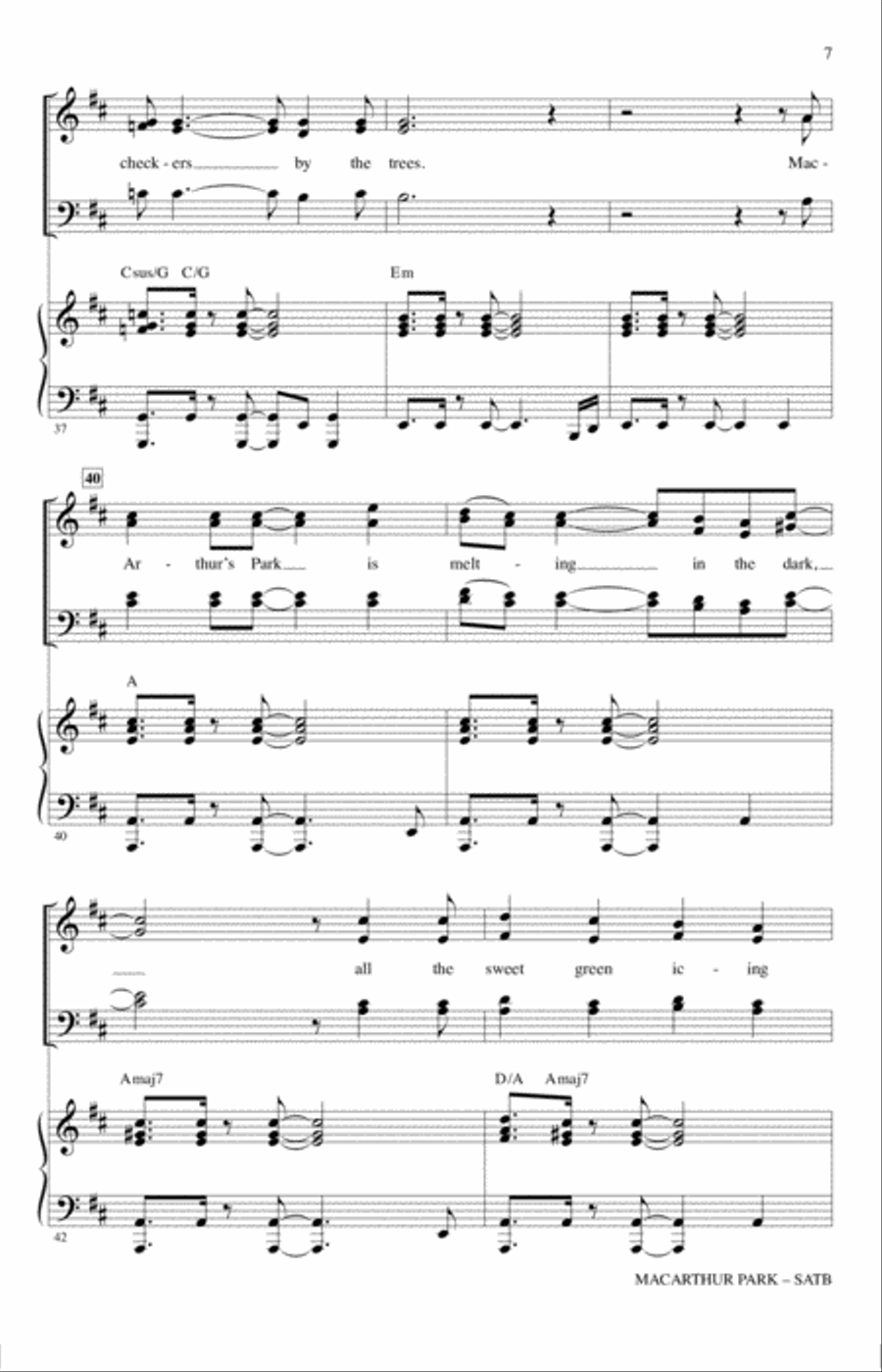 MacArthur Park (arr. Mark Brymer) 4-Part scores gallery preview page 6