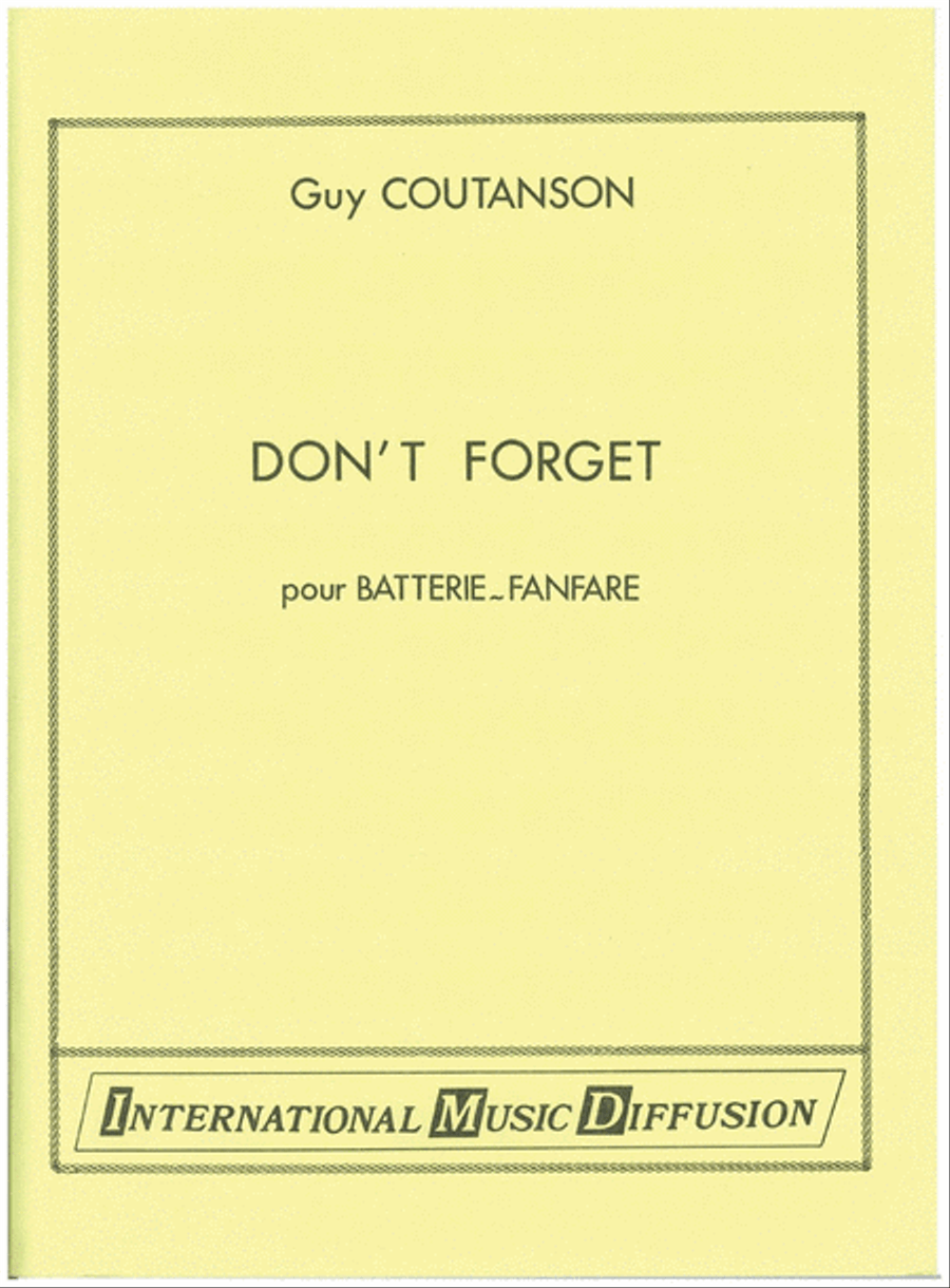 Don't Forget