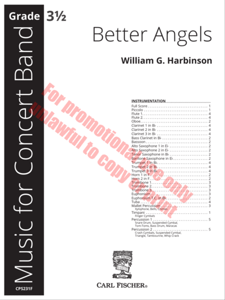 Better Angels Concert Band scores gallery preview page 2