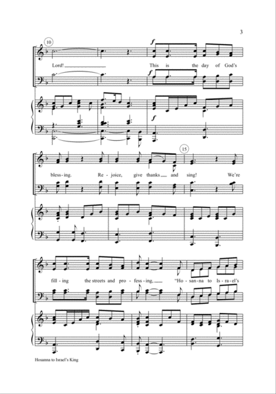 Hosanna to Israel's King Hosanna to Israel's King 4-Part scores gallery preview page 3