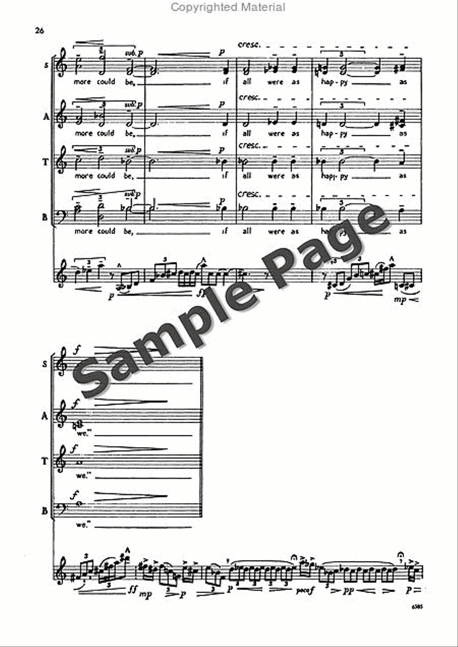 Poems 5 & An Epigram Of Wm. Blake 4-Part scores gallery preview page 27