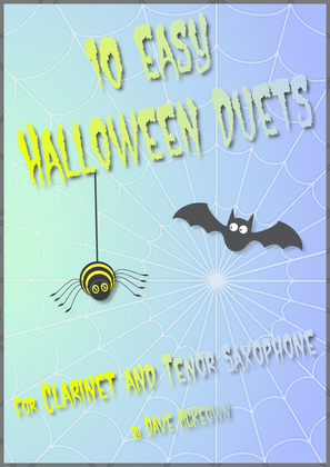 Book cover for 10 Easy Halloween Duets for Clarinet and Tenor Saxophone