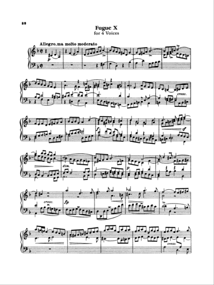 Bach: The Art of the Fugue (Ed. Carl Czerny) Piano Solo scores gallery preview page 1