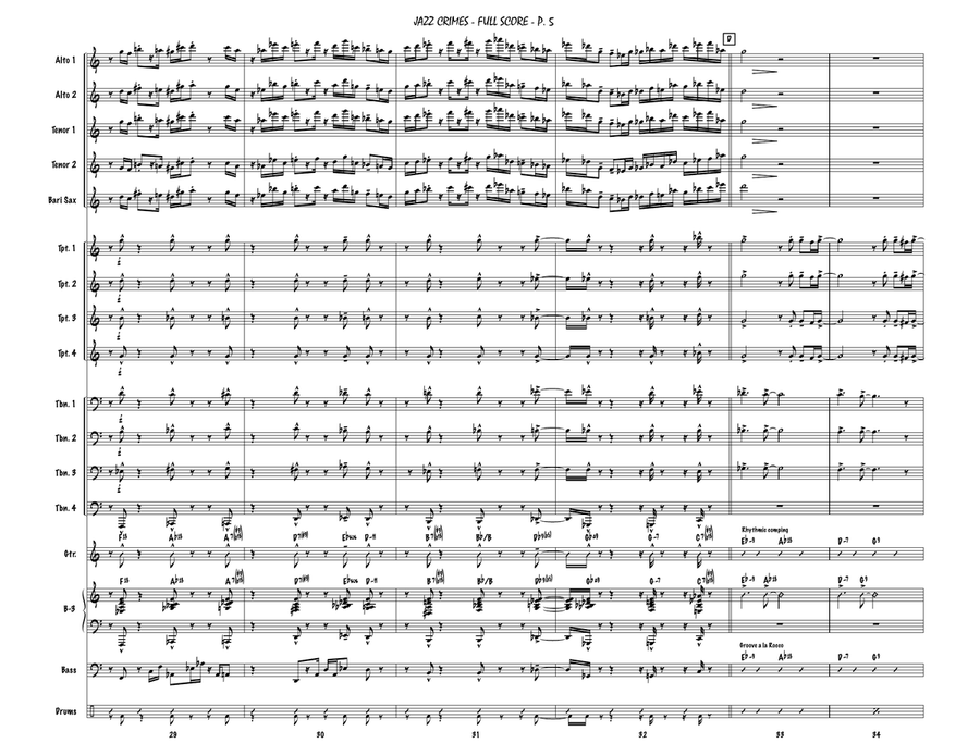 Jazz Crimes Jazz Ensemble scores gallery preview page 5