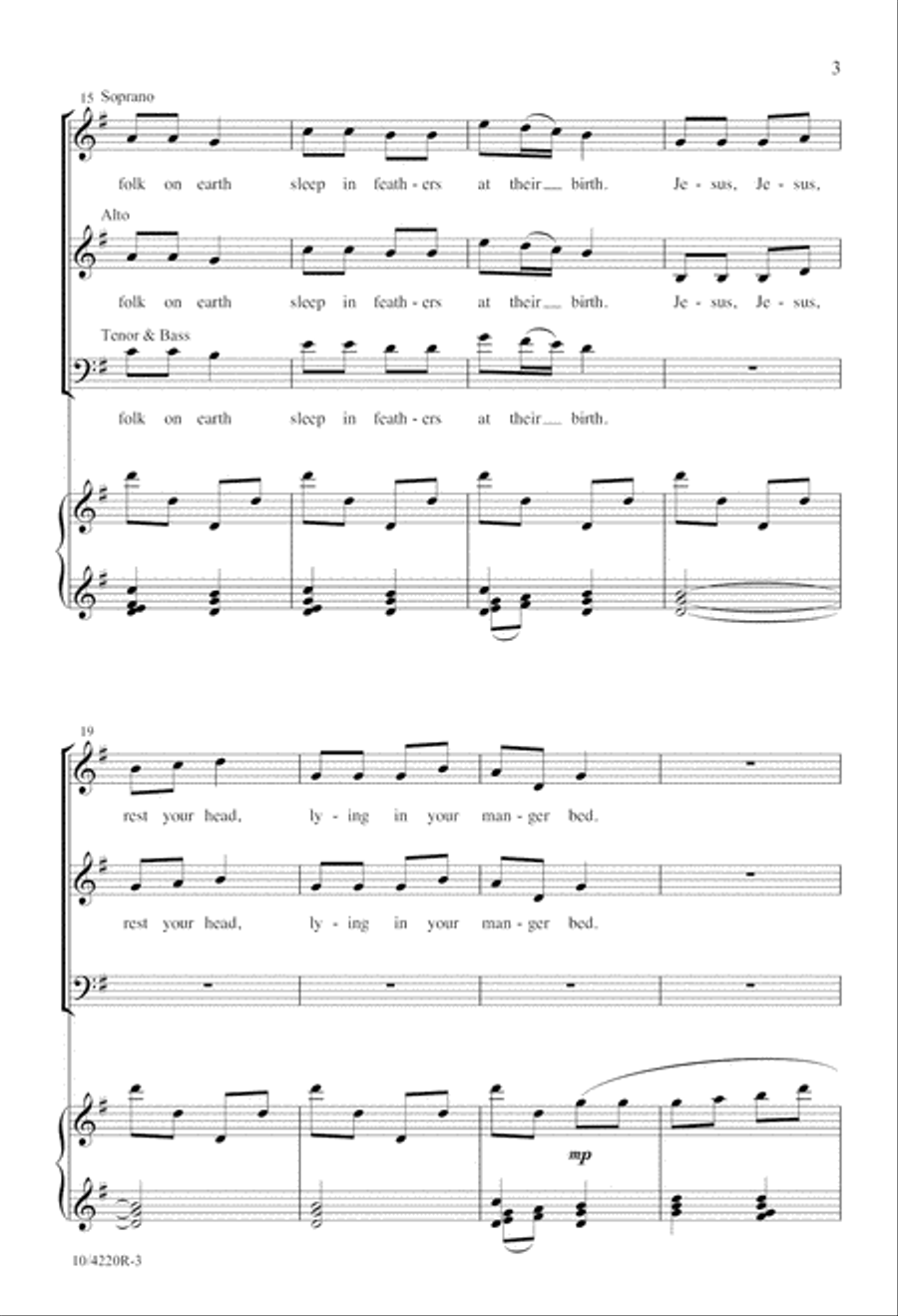 Jesus, Jesus, Rest Your Head Divisi scores gallery preview page 3