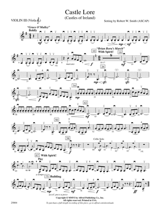 Castle Lore: 3rd Violin (Viola [TC])