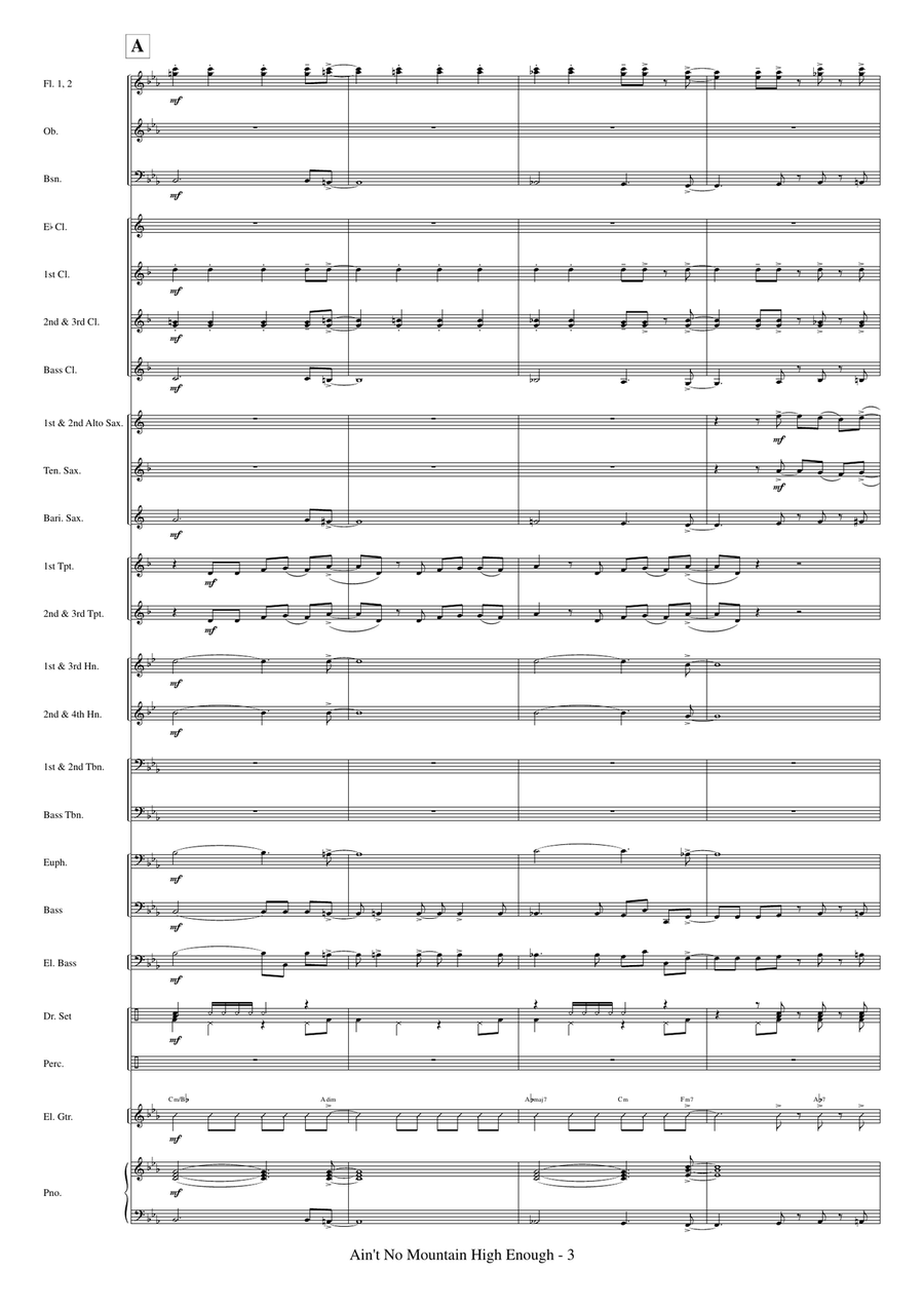 Ain't No Mountain High Enough Concert Band scores gallery preview page 5