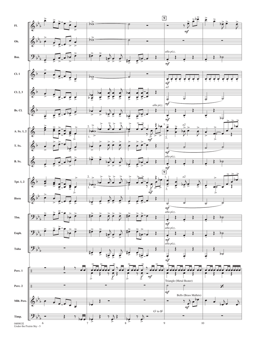Under The Prairie Sky - Full Score Concert Band scores gallery preview page 4