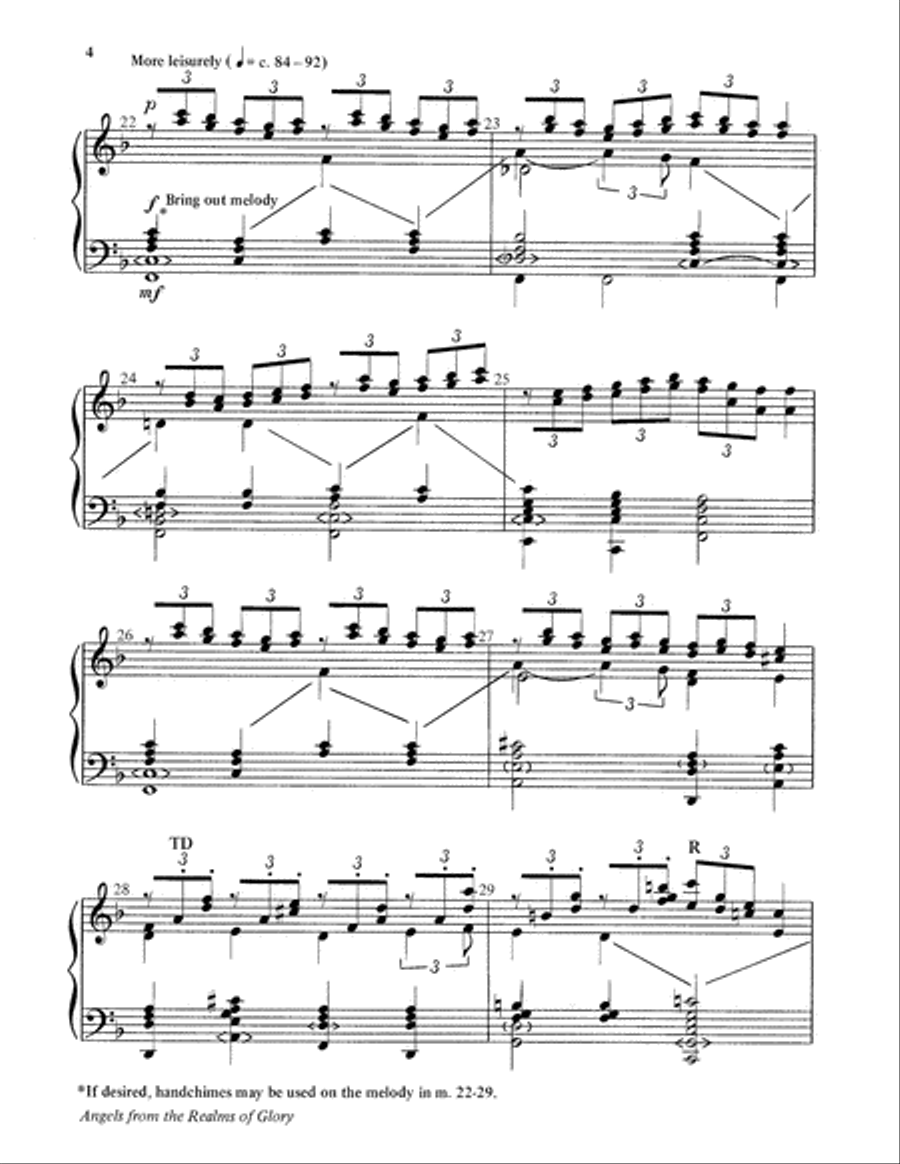Angels from the Realms of Glory 5-Octaves scores gallery preview page 4
