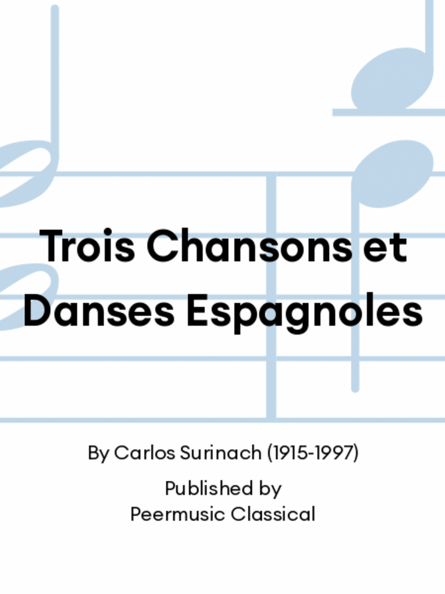 Trois Chansons et Danses Espagnoles Chamber Music scores gallery preview page 1