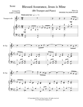 BLESSED ASSURANCE (Bb Trumpet/Piano and Trumpet Part)