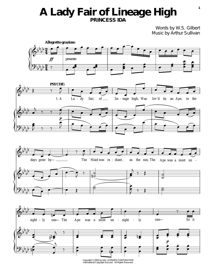 A Lady Fair A Lady Fair Piano Solo scores gallery preview page 1