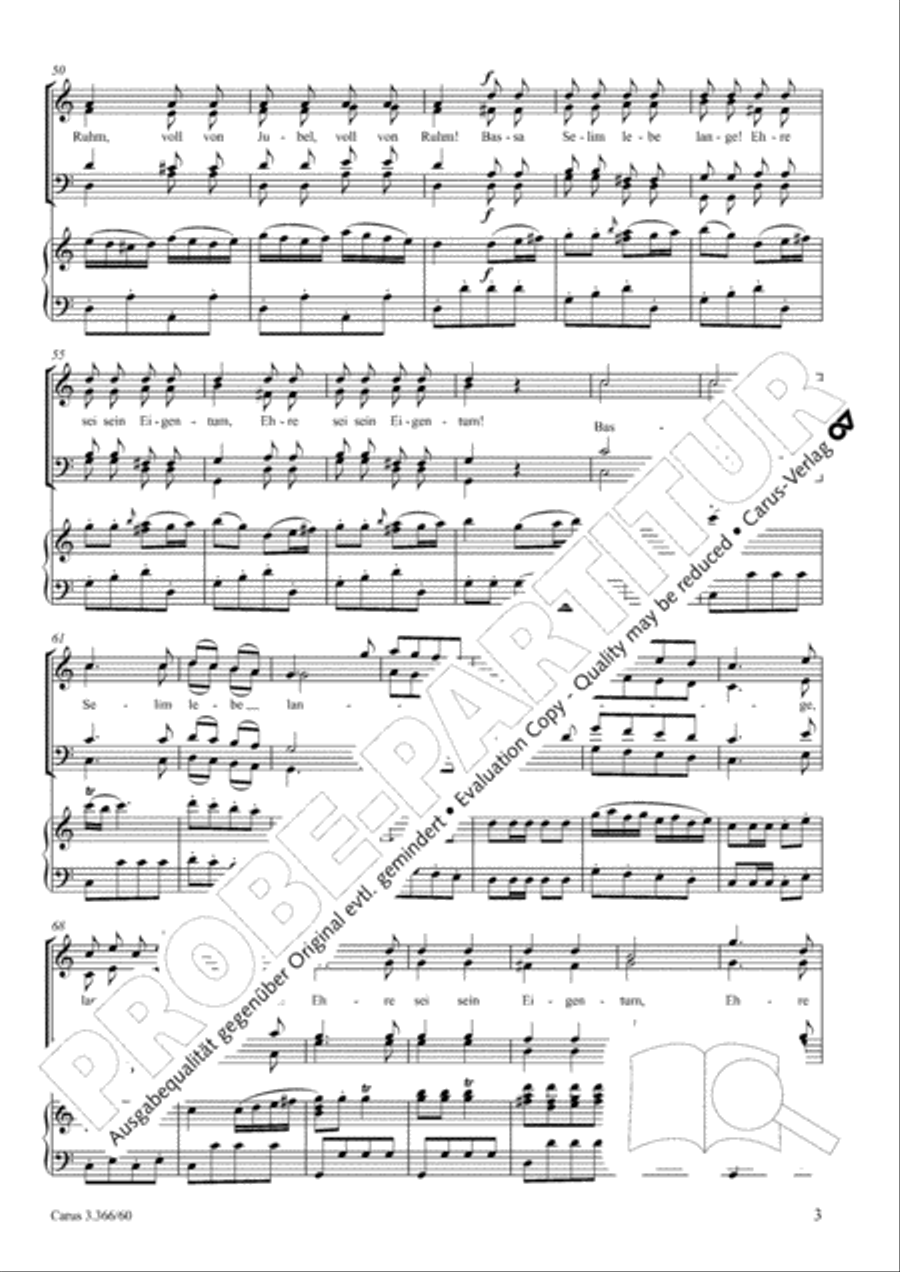 Bassa Selim lebe lange 4-Part scores gallery preview page 4