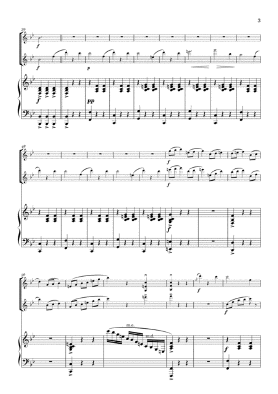J. Strauss - Frühlingsstimmen - Voices of Spring (Waltz) Small Ensemble scores gallery preview page 3
