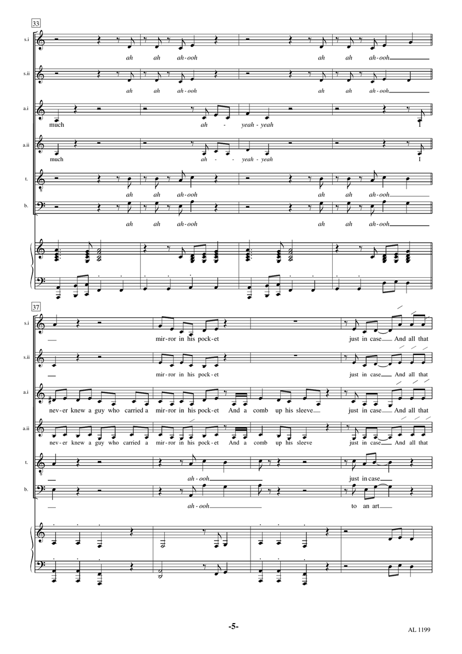 That Don't Impress Me Much Divisi scores gallery preview page 5