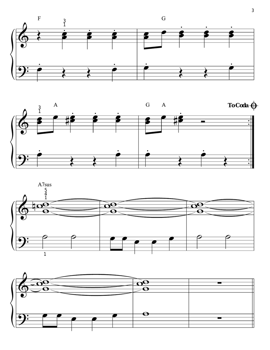 Axel F Easy Piano scores gallery preview page 3