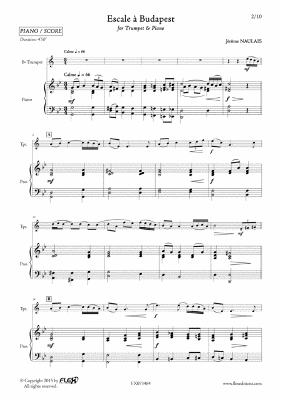 Escale a Budapest Escale a Budapest Cornet scores gallery preview page 2
