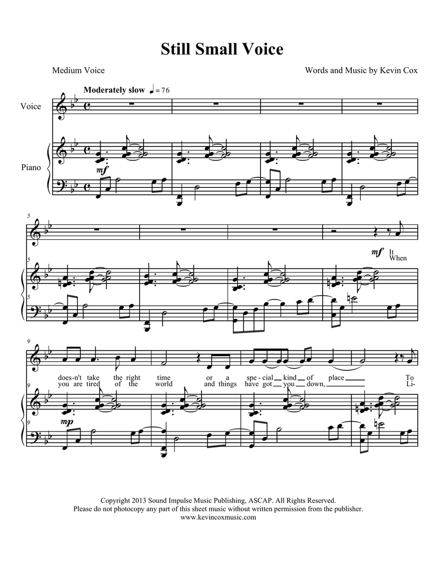 Still Small Voice - Medium voice Medium Voice scores gallery preview page 1