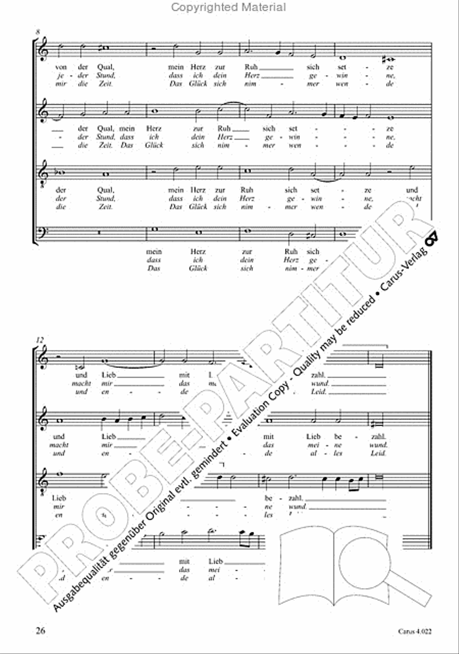 Mein susse Freud auf Erden (mit Neutextierung) Choir scores gallery preview page 3