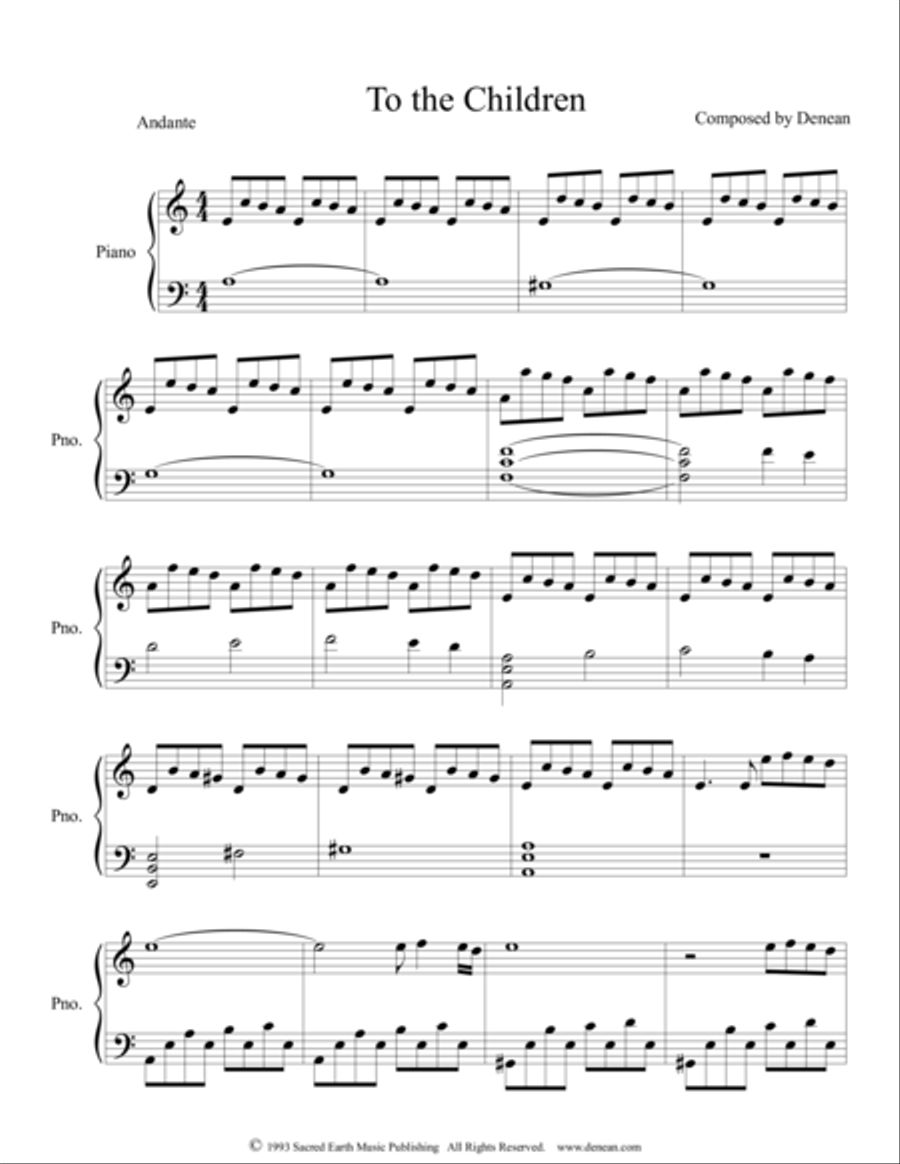 To the Children To the Children Piano Solo scores gallery preview page 2