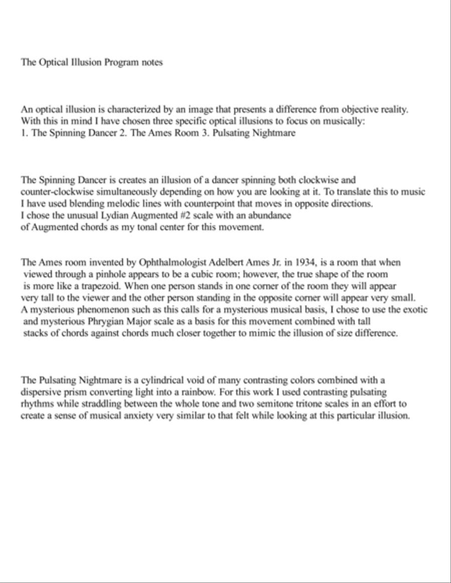 The Optical Illusion The Optical Illusion Percussion Ensemble scores gallery preview page 2