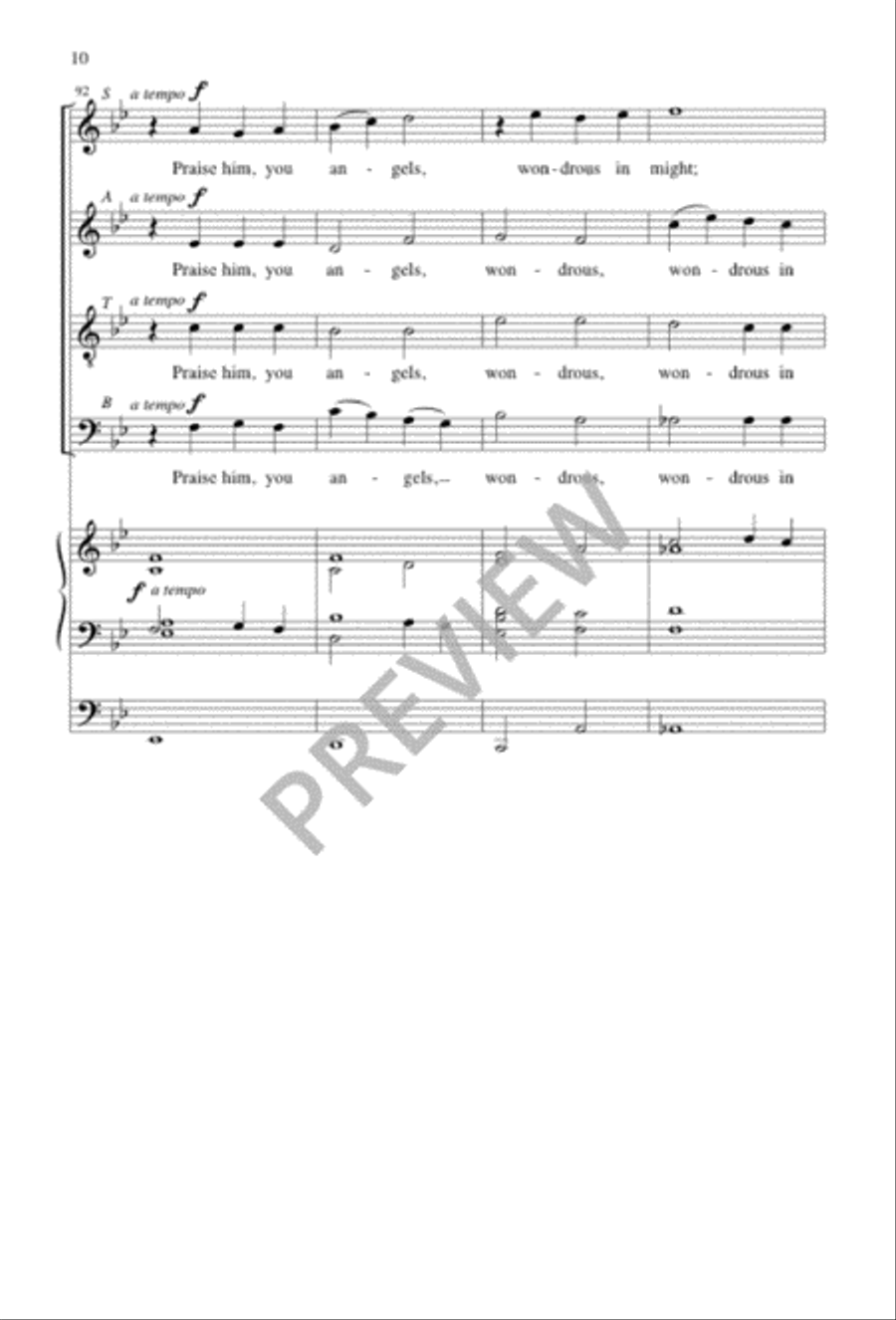 O Come, My Soul, Sing Praise to God O Come, My Soul, Sing Praise to God 4-Part scores gallery preview page 9