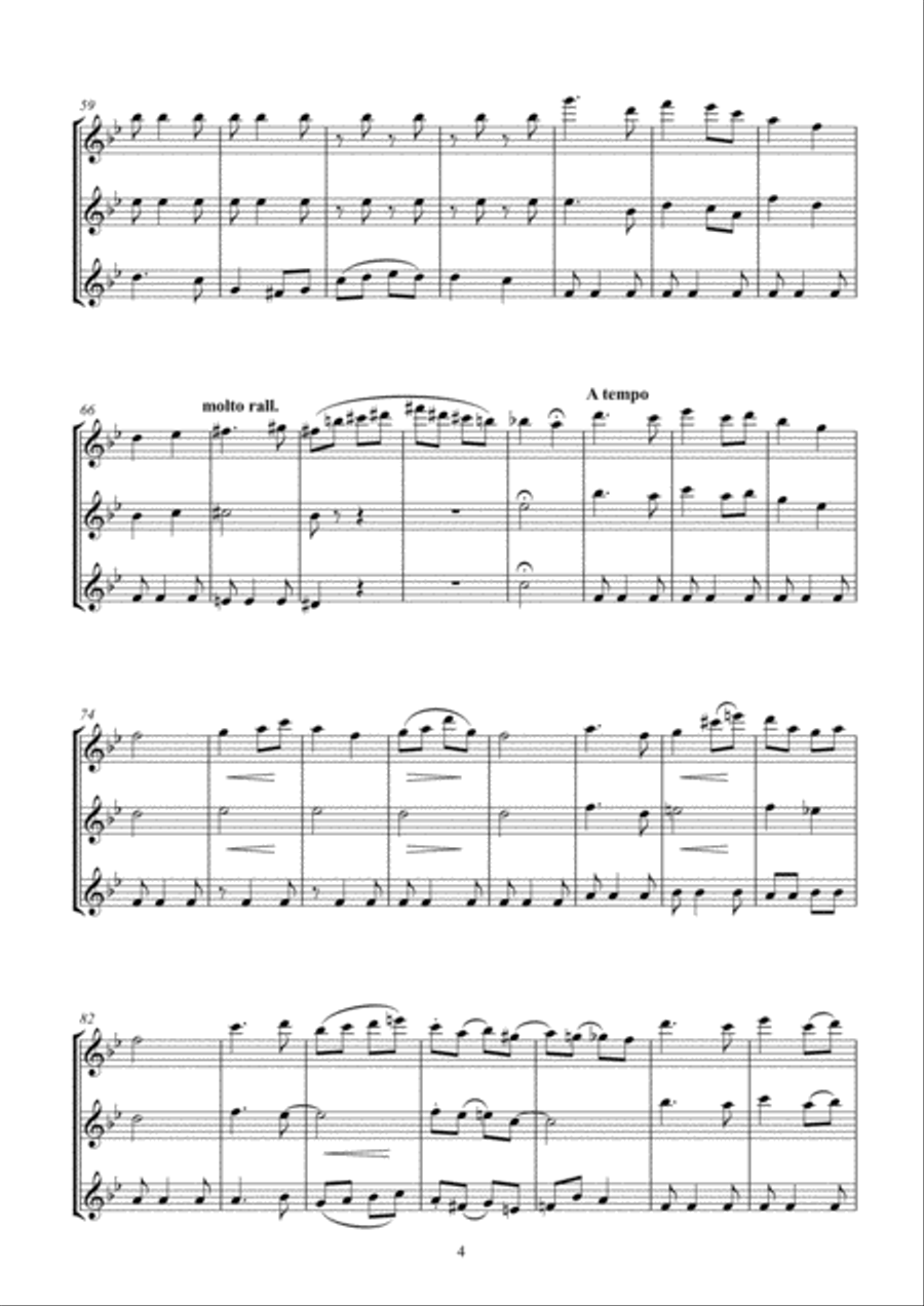 Capriccio Catalan arr. three flutes Flute Trio scores gallery preview page 4