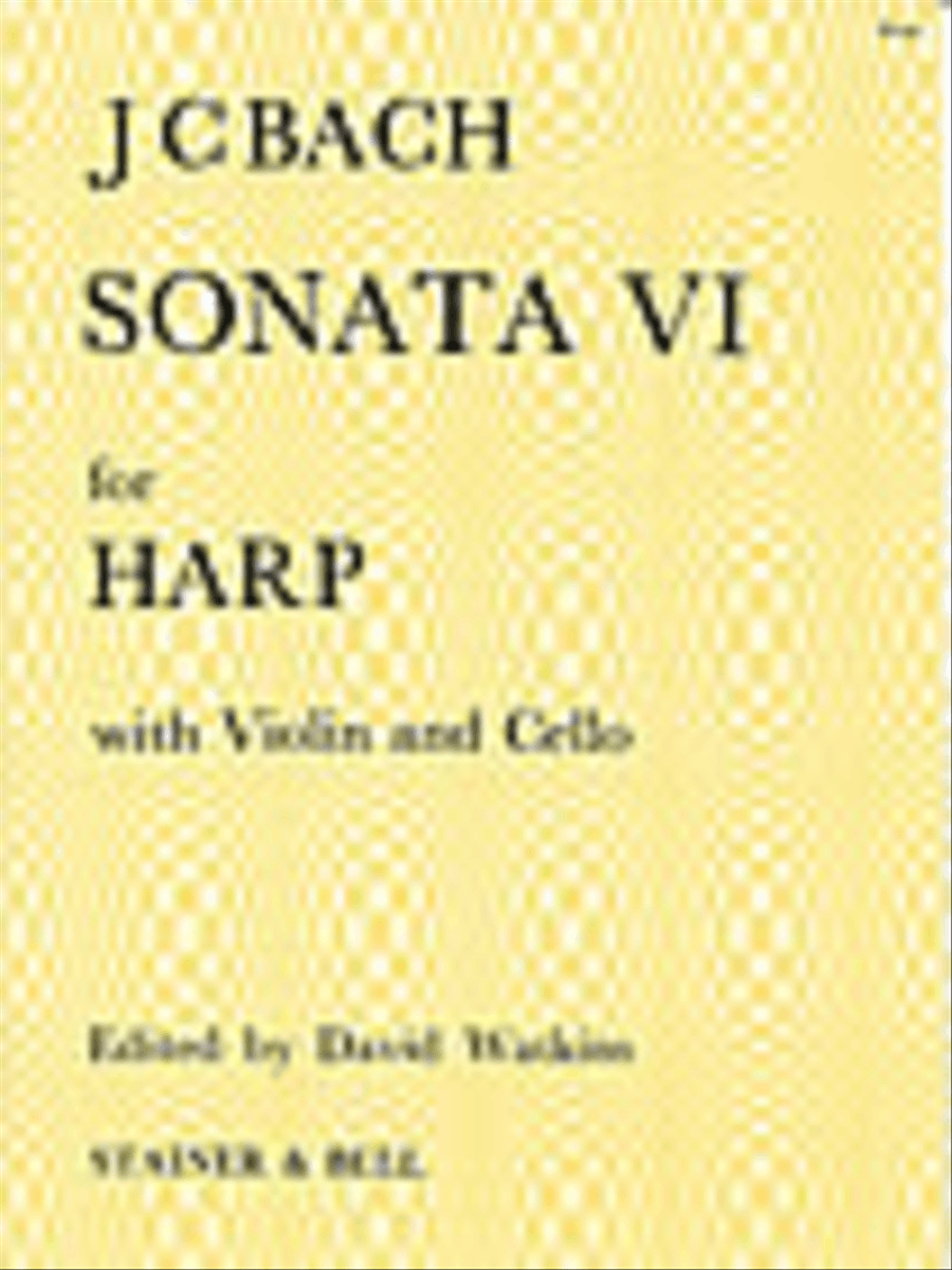 Sonata No. VI in B flat. Violin, Cello and Harp (or Piano) Cello scores gallery preview page 1