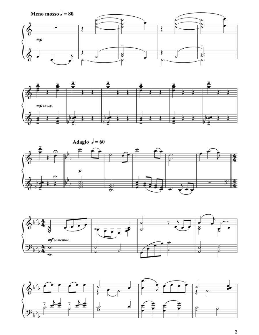 Contempt Farewell - Die To Live (from Much Ado About Nothing) Piano Solo scores gallery preview page 3