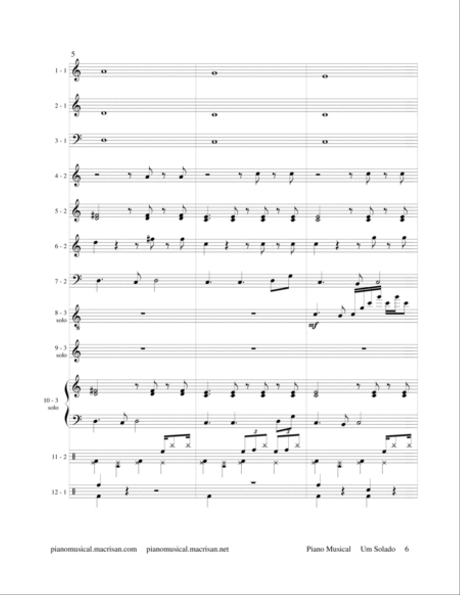 Piano Musical: Um Solado Piano Musical: Um Solado Jazz Ensemble scores gallery preview page 6