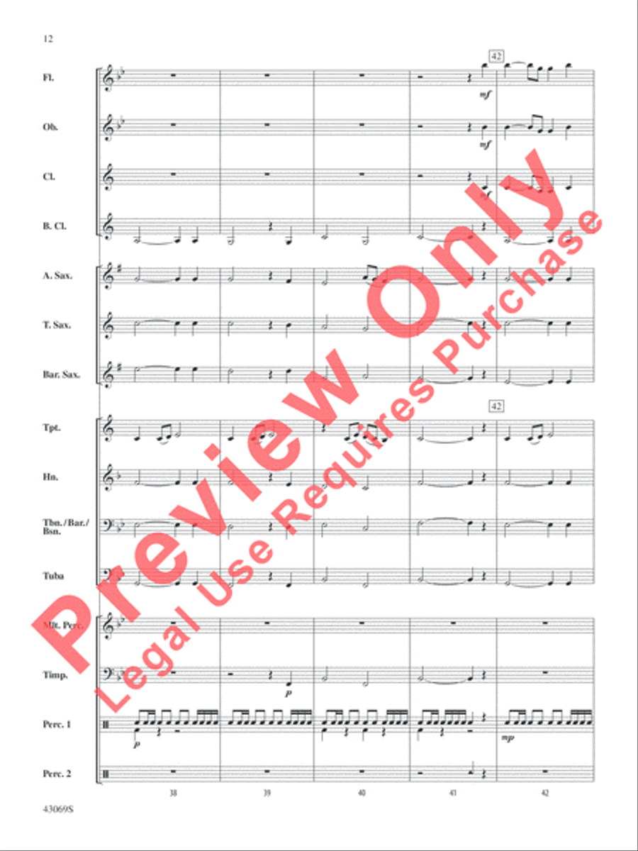 Hymn for Those Who Serve Concert Band scores gallery preview page 12