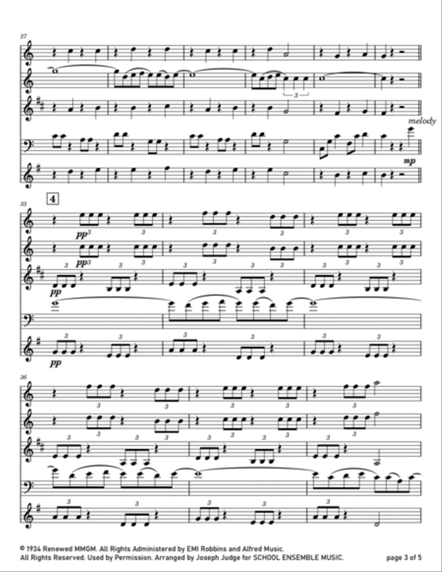 Blue Moon Woodwind Quartet scores gallery preview page 3