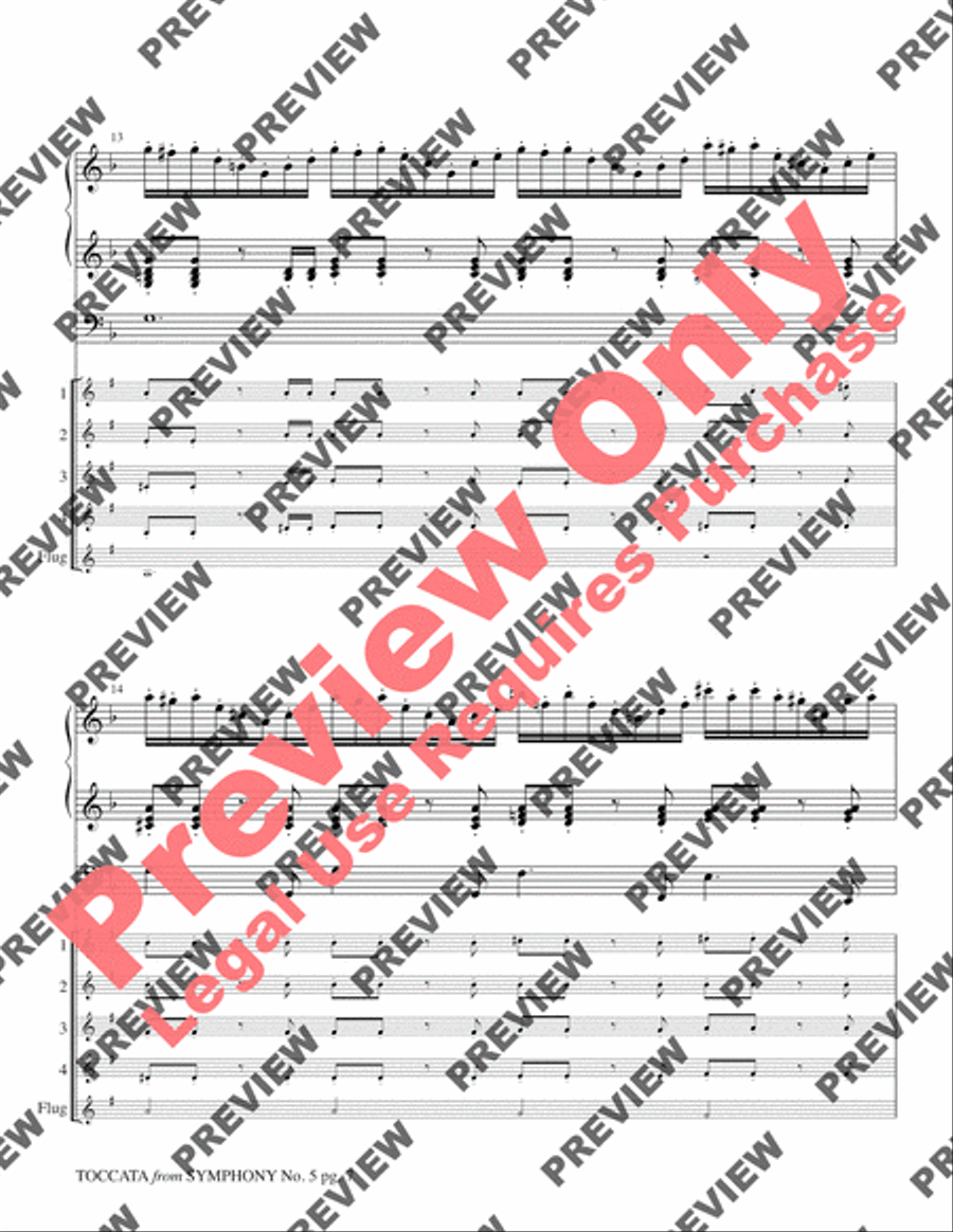 Toccata (from Symphony No. 5) Small Ensemble scores gallery preview page 9