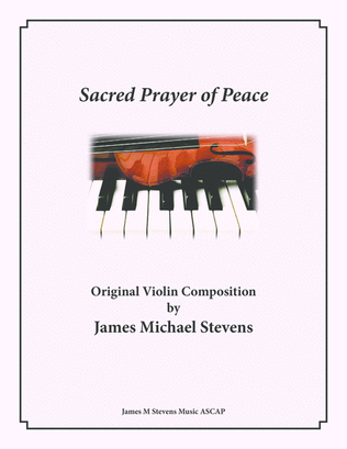 Book cover for Sacred Prayer of Peace - Violin & Piano