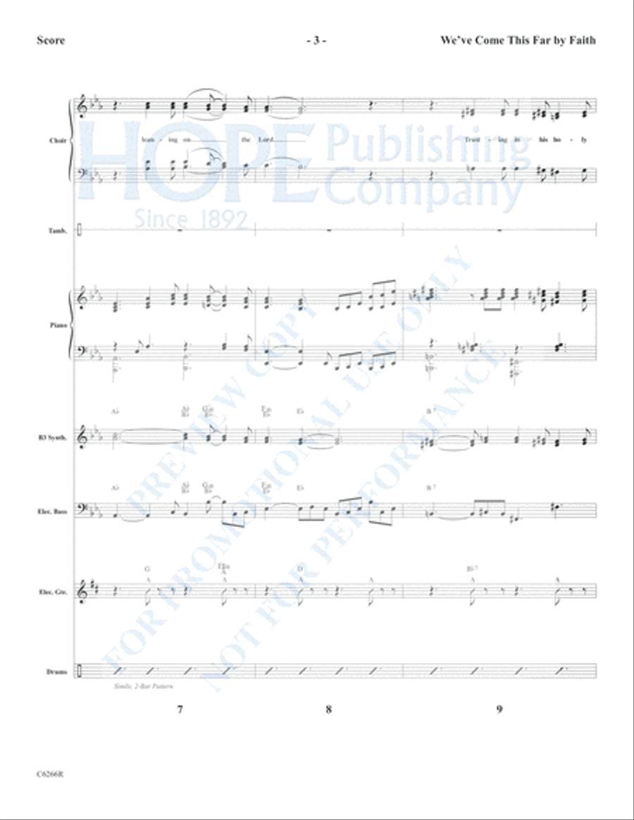 We've Come This Far By Faith 4-Part scores gallery preview page 5