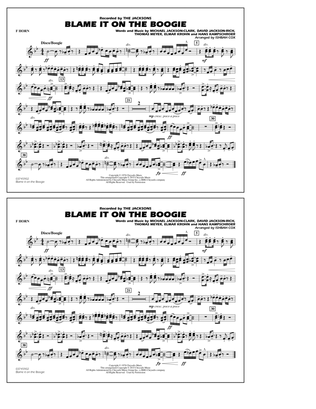 Blame It on the Boogie - F Horn