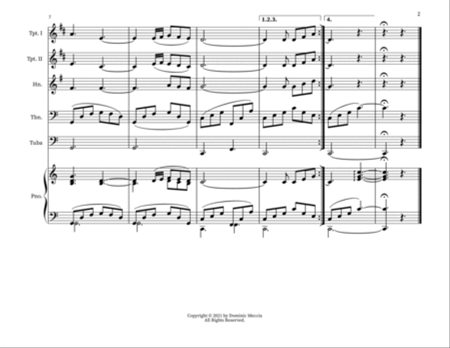 On Top Of Old Smoky On Top Of Old Smoky Brass Ensemble scores gallery preview page 2