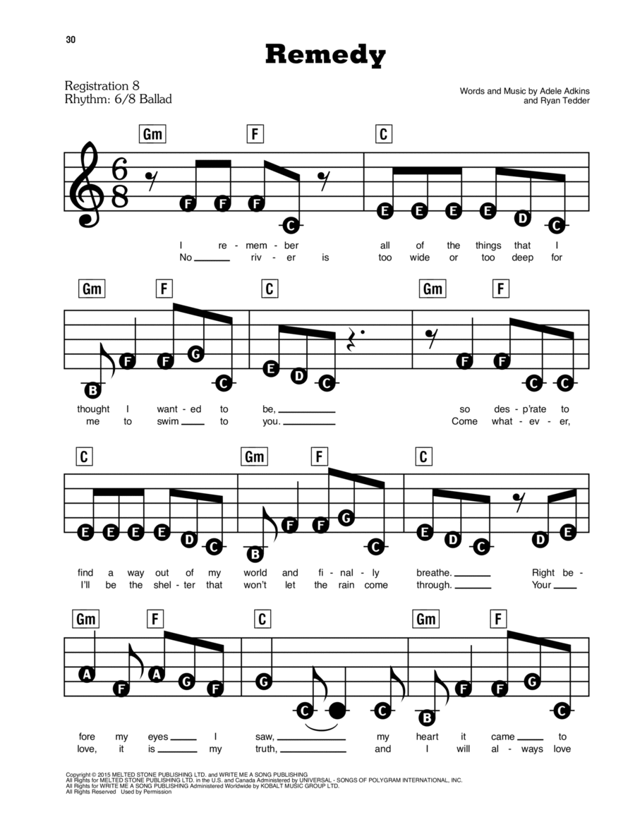 Remedy Electronic Keyboard scores gallery preview page 1