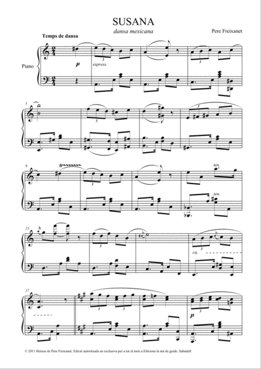 Susana Piano Solo scores gallery preview page 3