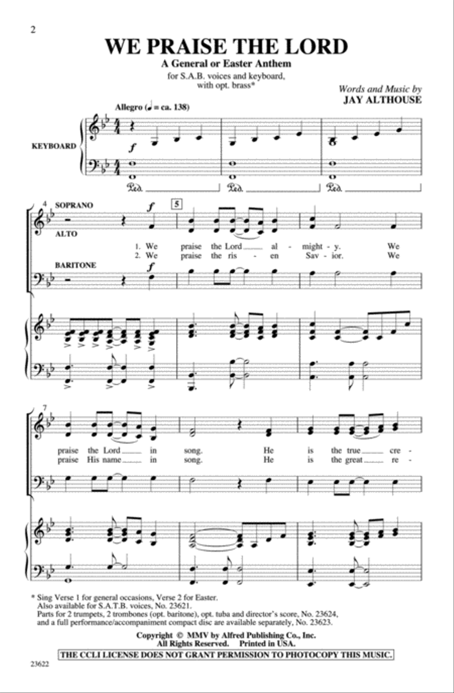 We Praise the Lord 3-Part scores gallery preview page 2