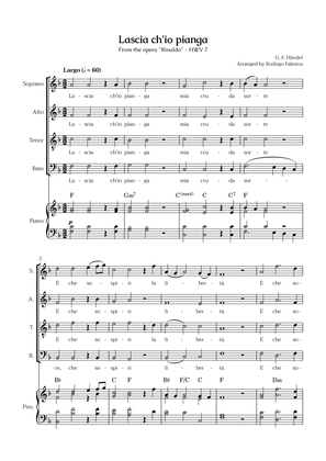 Laschia ch'io pianga (for SATB choir - with piano accompaniment)