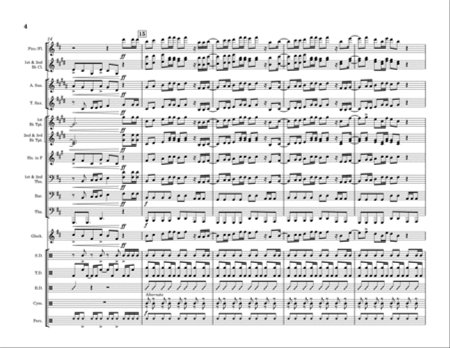 Dance, Dance Marching Band scores gallery preview page 4