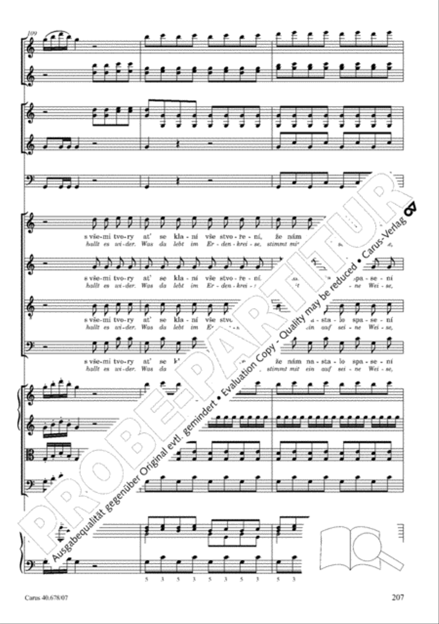 Missa pastoralis bohemica 4-Part scores gallery preview page 220