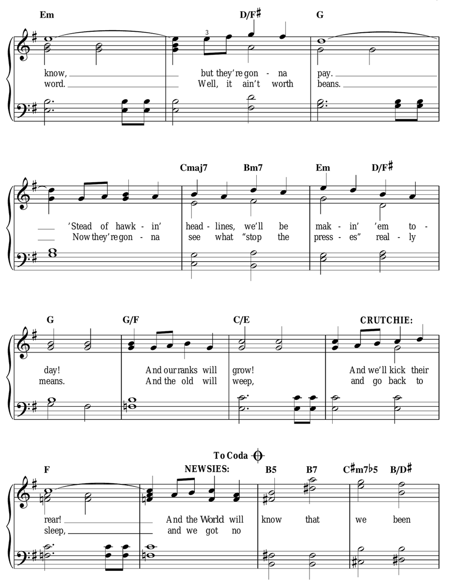 The World Will Know Easy Piano scores gallery preview page 3