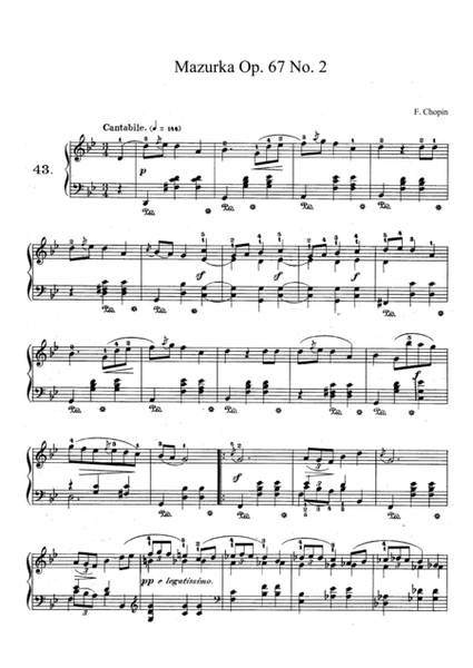 Chopin Mazurka Op. 67 No. 1-4