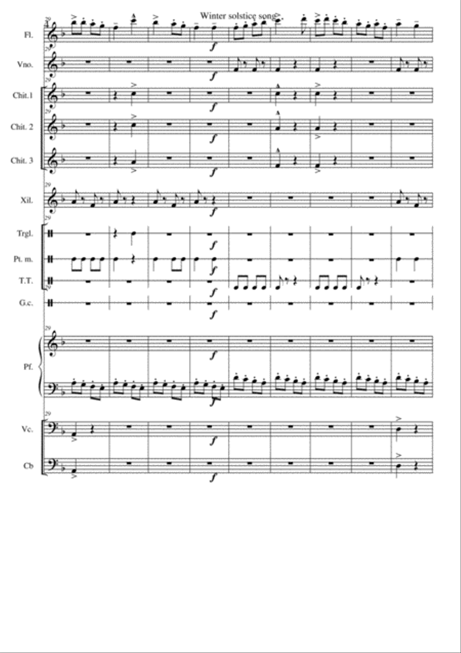 Winter solstice song Winter solstice song Chamber Orchestra scores gallery preview page 4