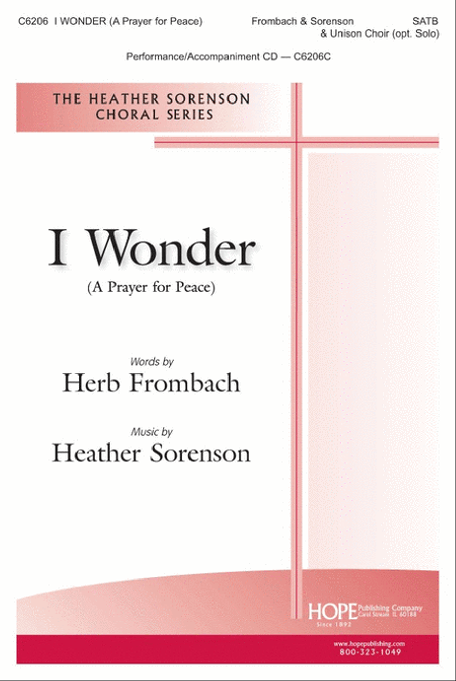 I Wonder Unison Choir scores gallery preview page 1
